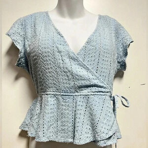 Style Envy Embroidery Butterfly Sleeve Knot Wrap Side